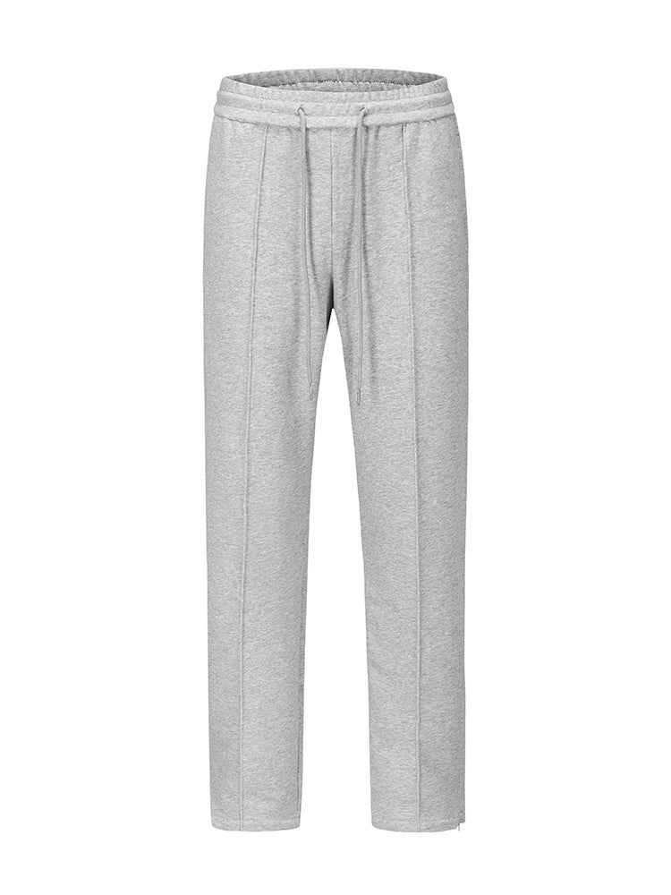 American Hip-hop Style Zipper Slit Straight Loose Drawstring Pant
