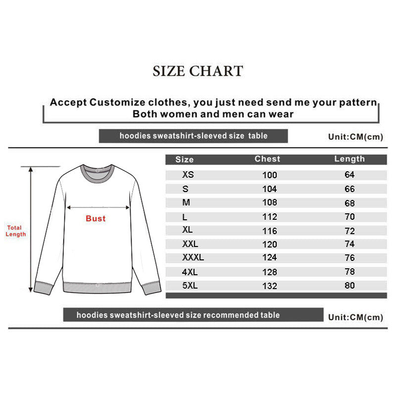 New Printed Loose Casual Men's And Women's Korean-style Loose Round Neck Pullover