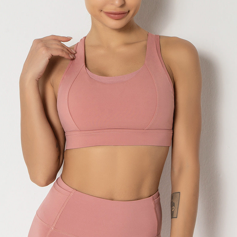 Sports Mesh Stitching Beauty Back Bra