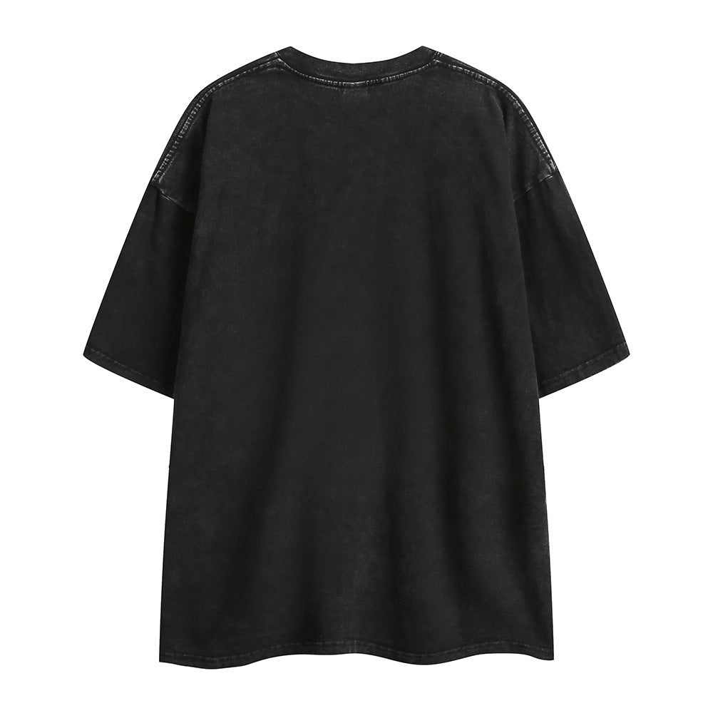 Retro Distressed T-shirt Summer Men And Women
