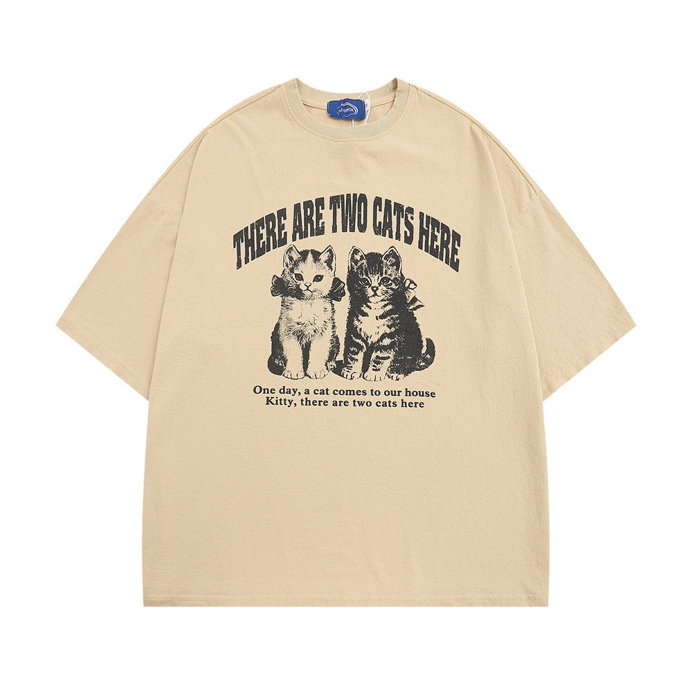 Summer Cotton Short Sleeve T-shirt Men