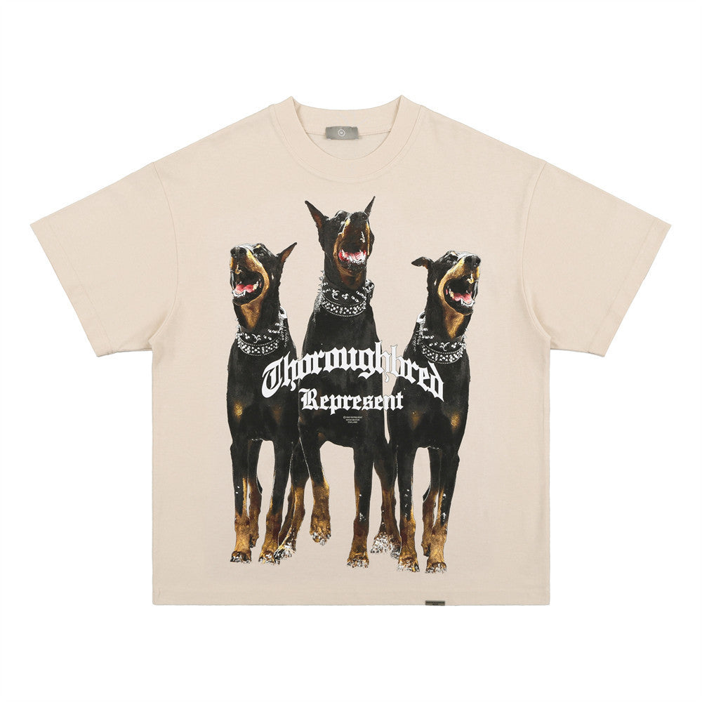 Printed Washed Distressed T-shirt For Men