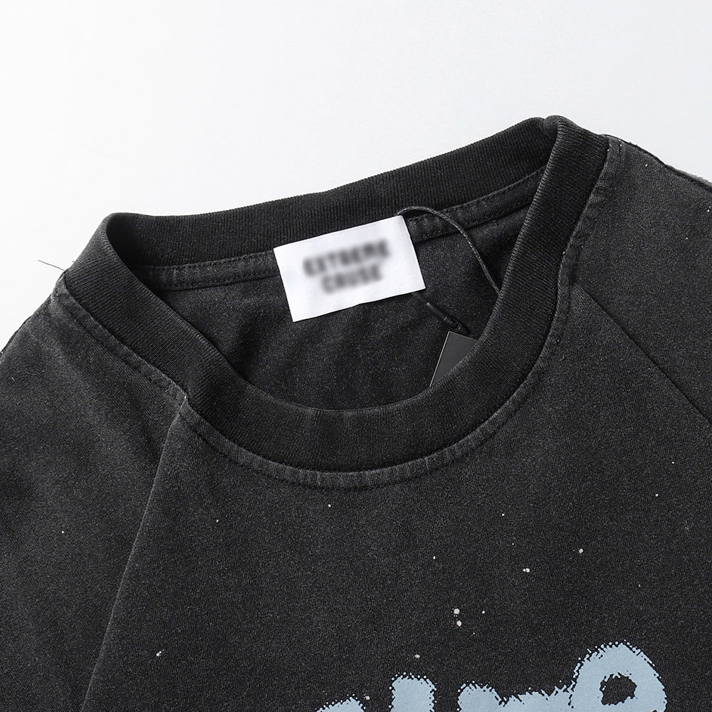 Fashion Letter Print Short-sleeve T-shirt Men
