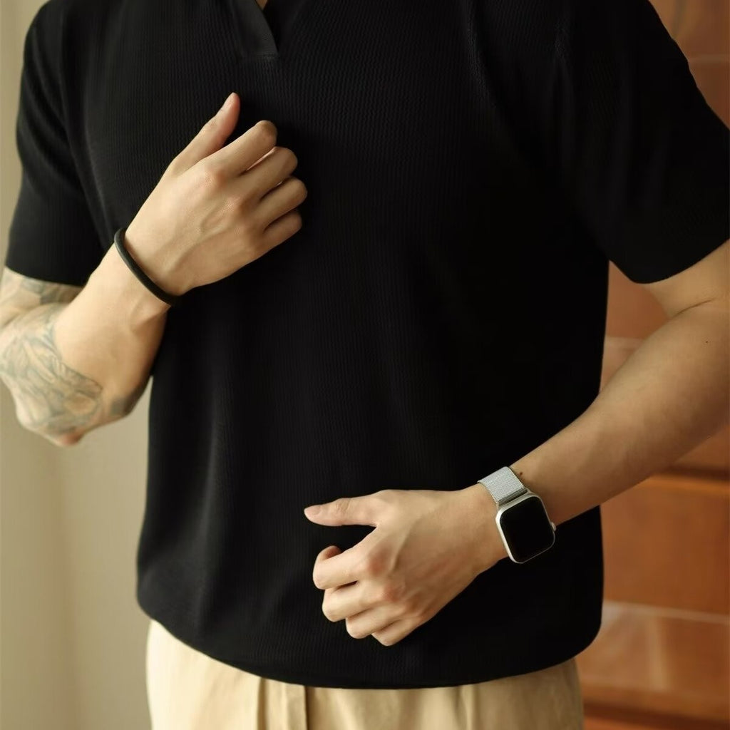 Retro Fashion Minimalism T-shirt Short Sleeve Men