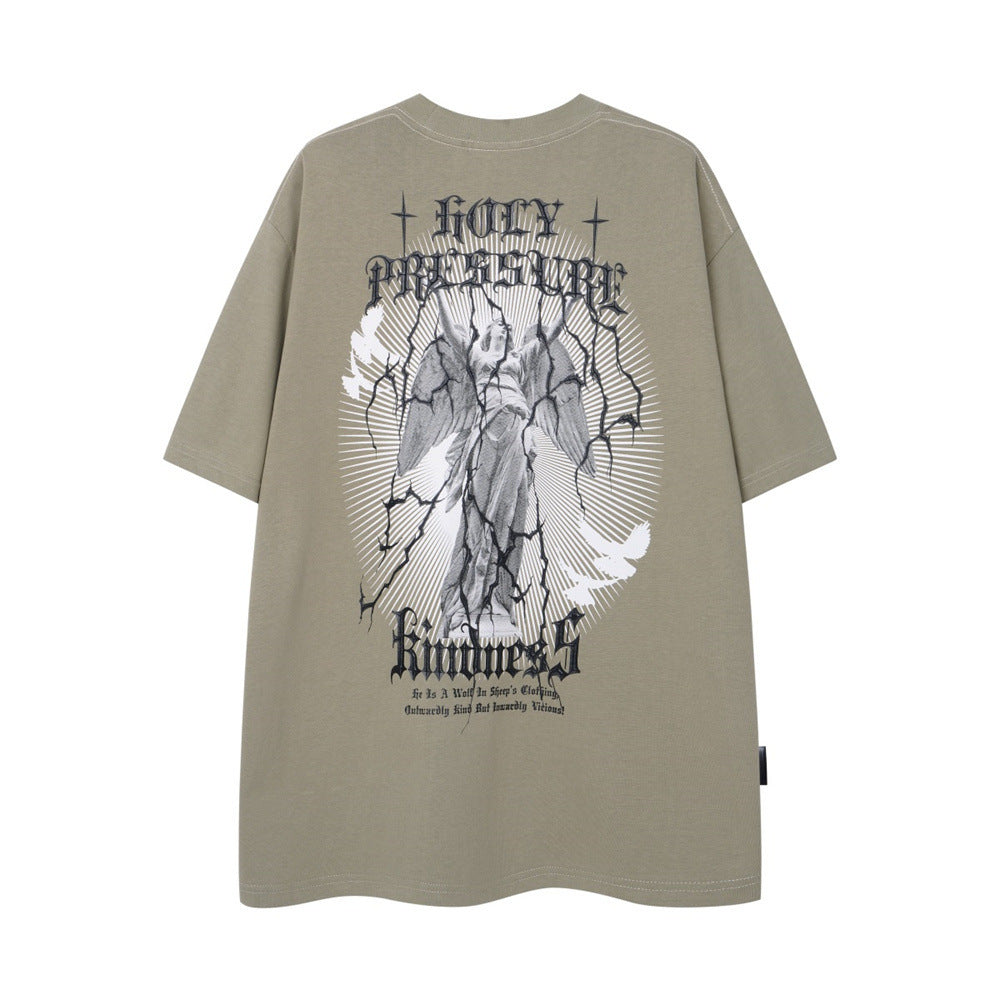 Statue Printed Short-sleeved T-shirt Men