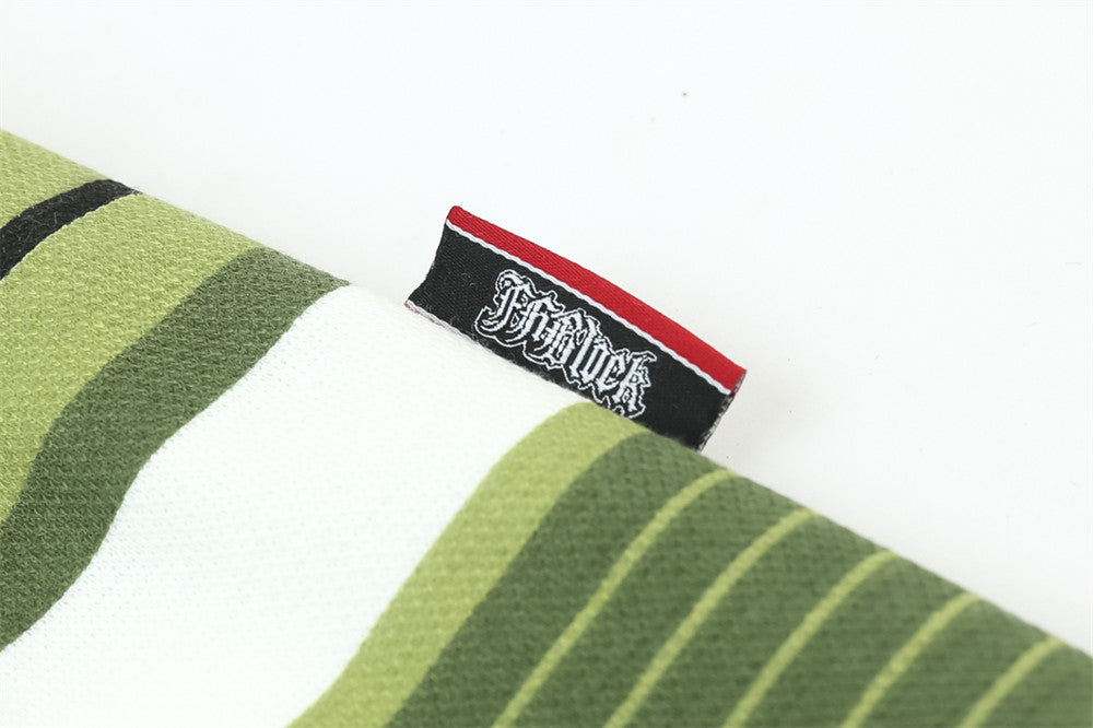 Striped Lapel Short-sleeved T-shirt For Men