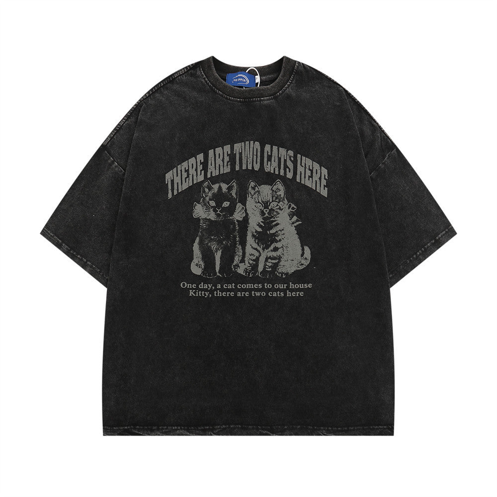 Summer Cotton Short Sleeve T-shirt Men