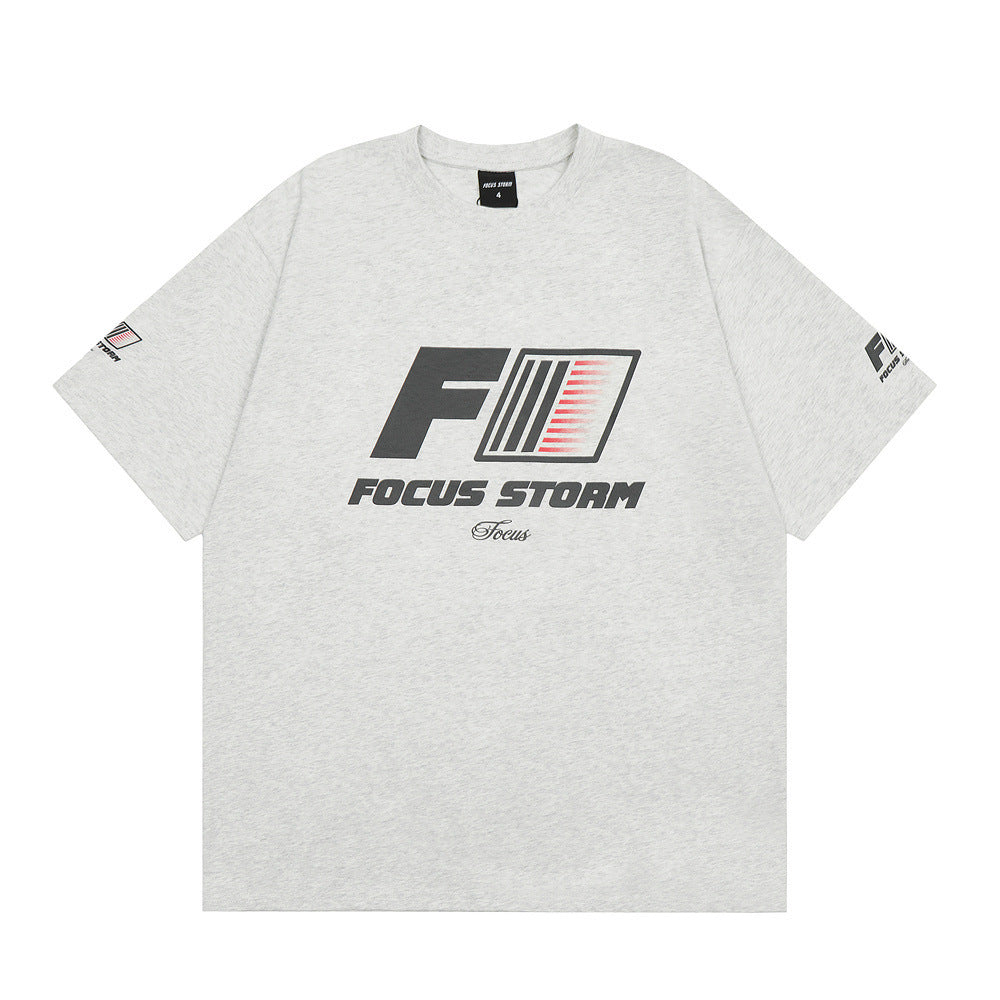 Letter Print Short-sleeve T-shirt Loose Men