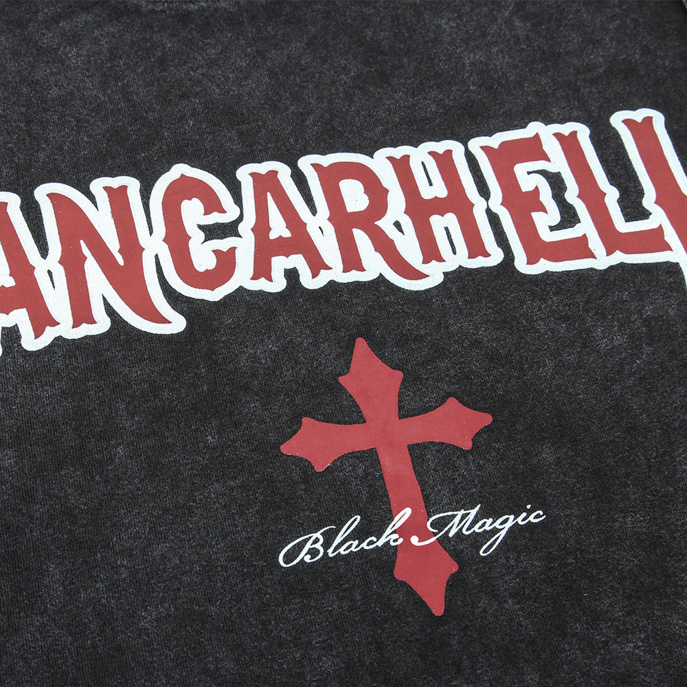Distressed Letters Printed Sleeveless T-shirt For Men