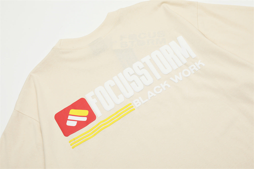 Foam Letter Print Short-sleeve T-shirt Men