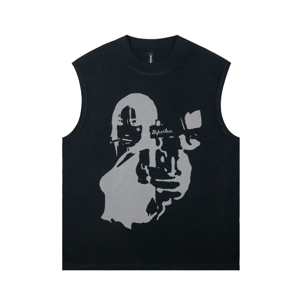 Fashion Printed Sleeveless T-shirt For Men