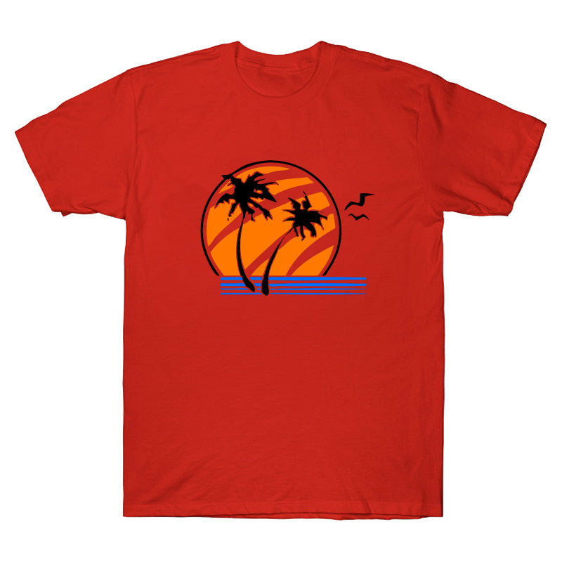 Summer Cotton Short Sleeve T-shirt Men