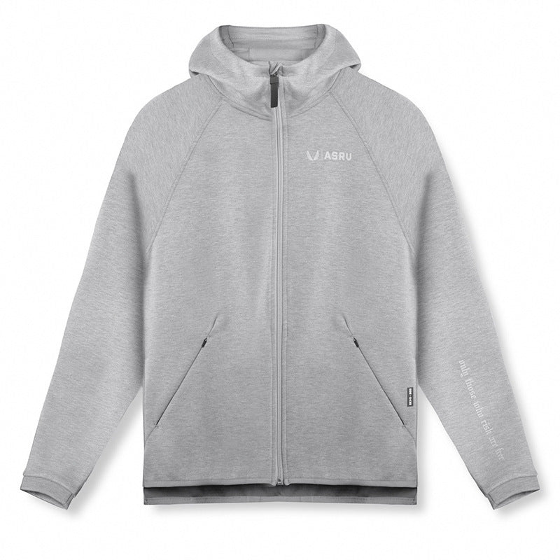 Men's Loose Large Solid Color Printed Hoodie