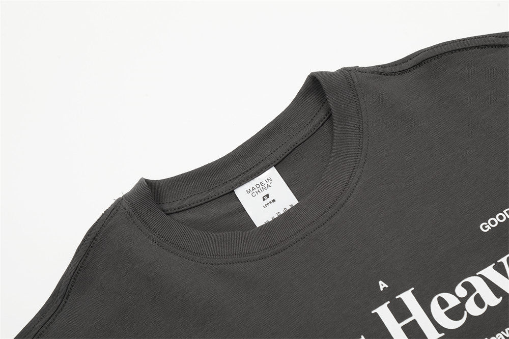 Fashion Letter Print Short-sleeve T-shirt Men