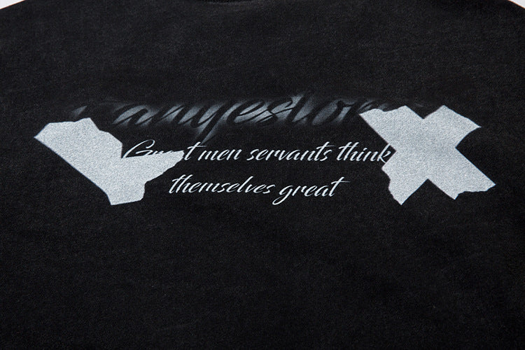Depressed Cartoon Distressed T-shirt For Men