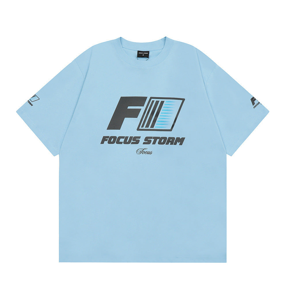 Letter Print Short-sleeve T-shirt Loose Men