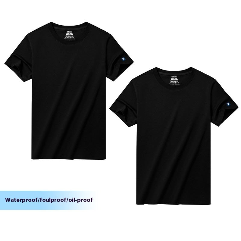 Xinjiang Cotton Solid Color Antifouling T-shirt Men