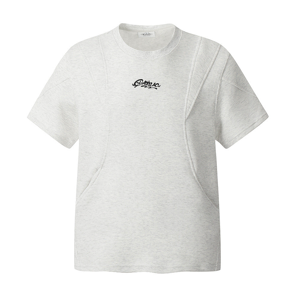 Split Stitching Pocket Short Sleeve T-shirt Men