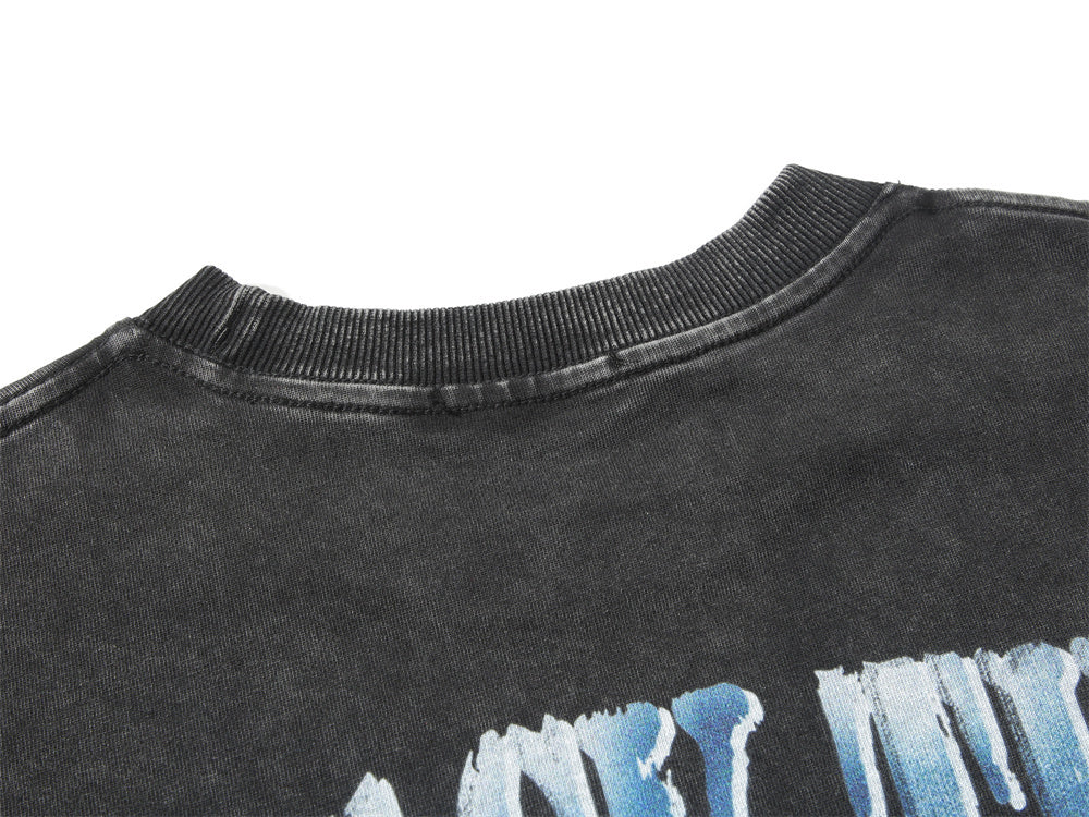 Melting Letter Print Short-sleeve T-shirt Men