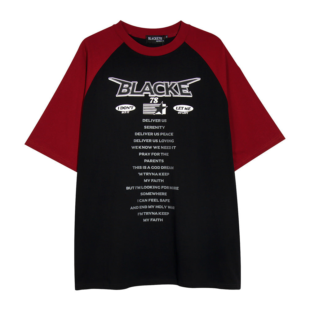 Letter Print Short-sleeve T-shirt Men
