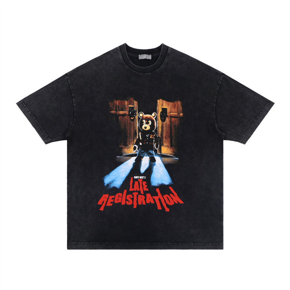 Cartoon Bear Printed T-shirt For Men