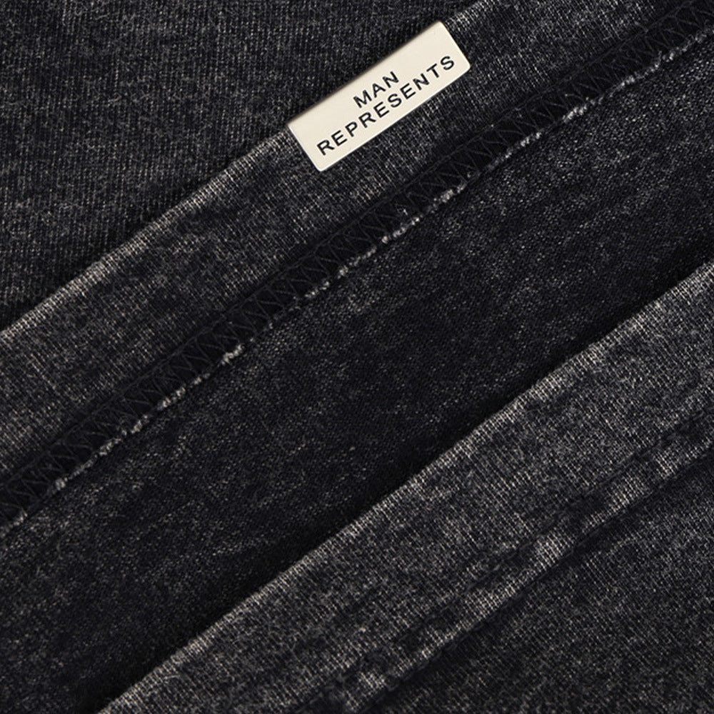 Printed Washed And Worn T-shirt For Men