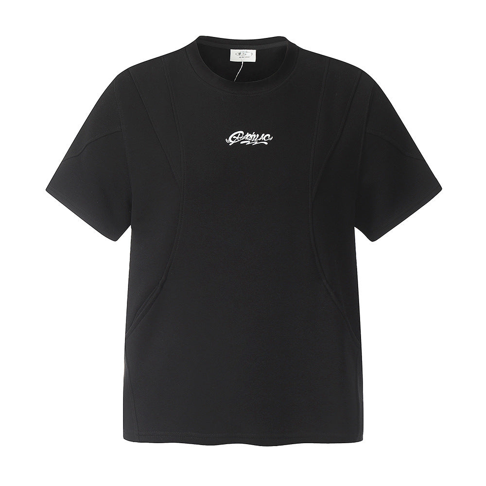 Split Stitching Pocket Short Sleeve T-shirt Men