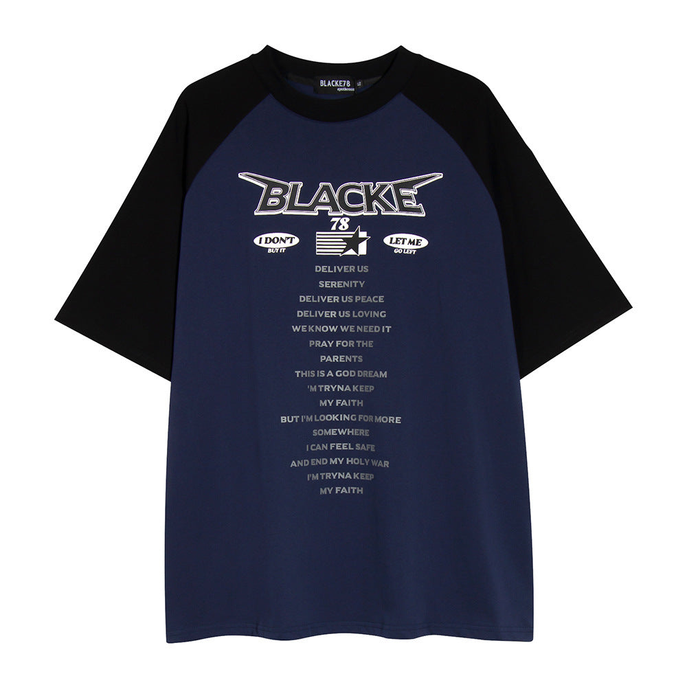 Letter Print Short-sleeve T-shirt Men