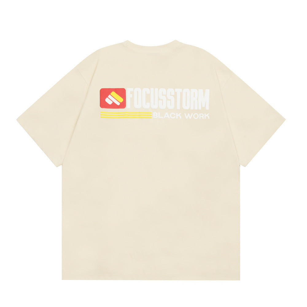 Foam Letter Print Short-sleeve T-shirt Men