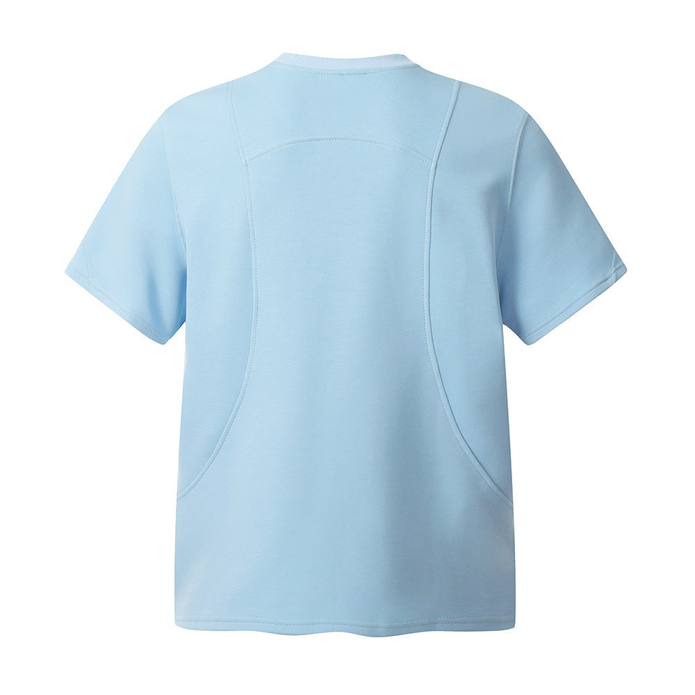 Split Stitching Pocket Short Sleeve T-shirt Men