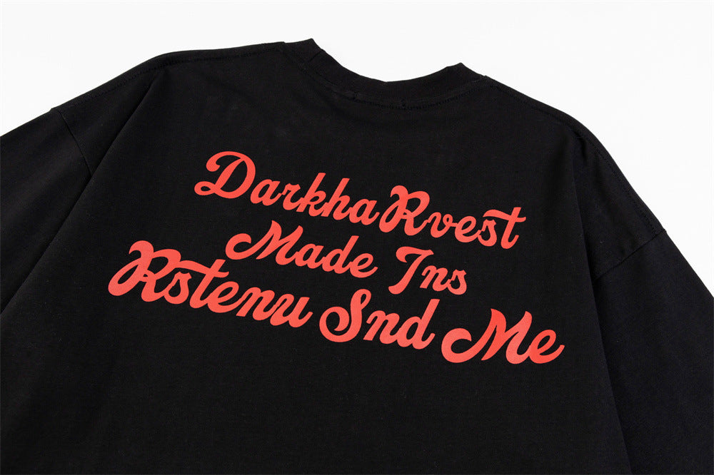 Fashion Letter Heart Printing T-shirt Men