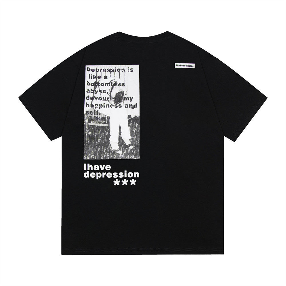 Fashion Cultural Landscape Cotton T-shirt Men