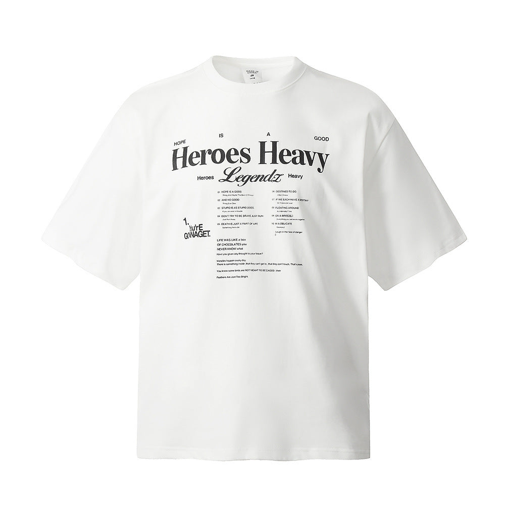 Fashion Letter Print Short-sleeve T-shirt Men