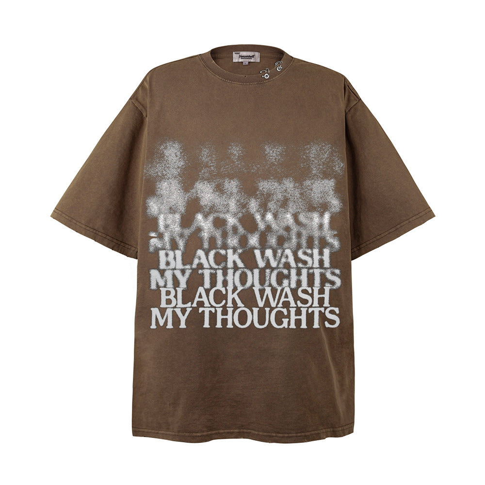 Punk Letter Print Short-sleeve T-shirt Men