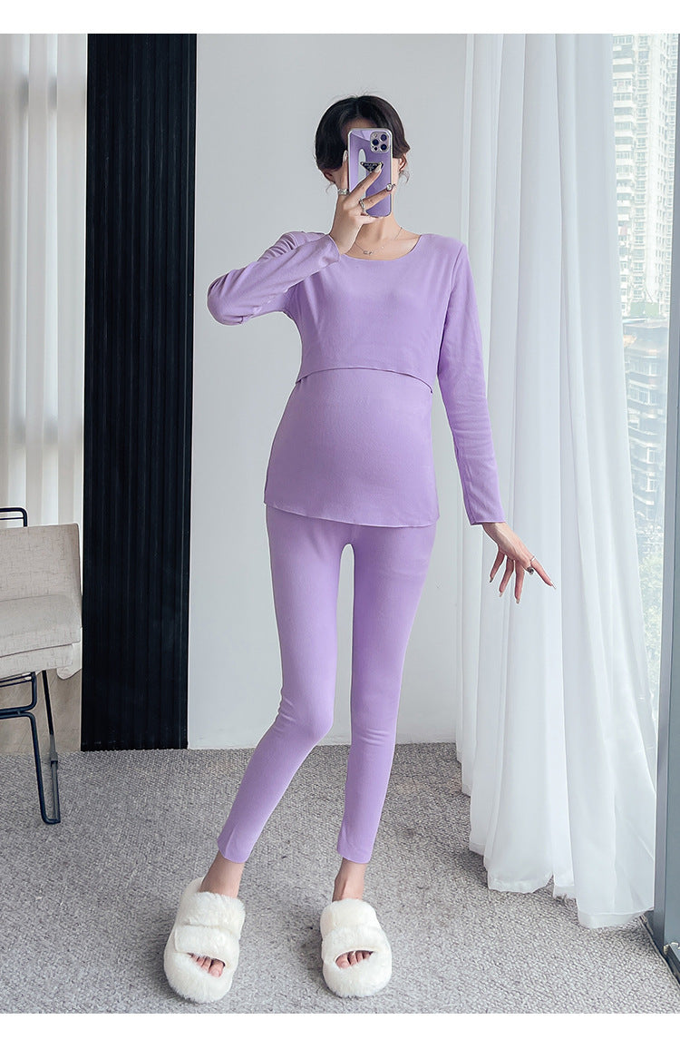Winter Nursing Two-piece Set For Women