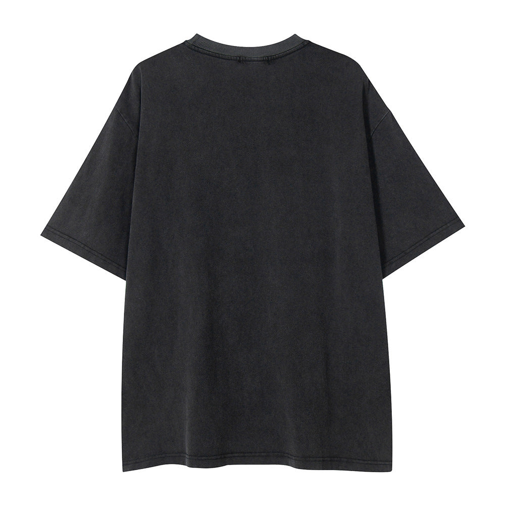 Printed Washed And Worn T-shirt For Men