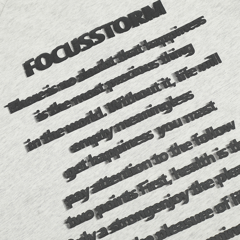 Fashion Personality Short Letter Cotton T-shirt Men