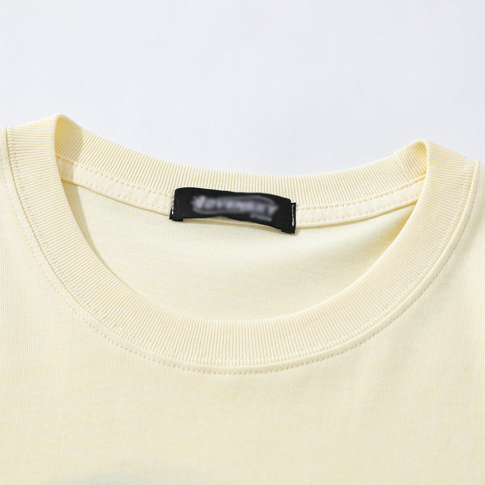 Cartoon Print Short-sleeved T-shirt For Men