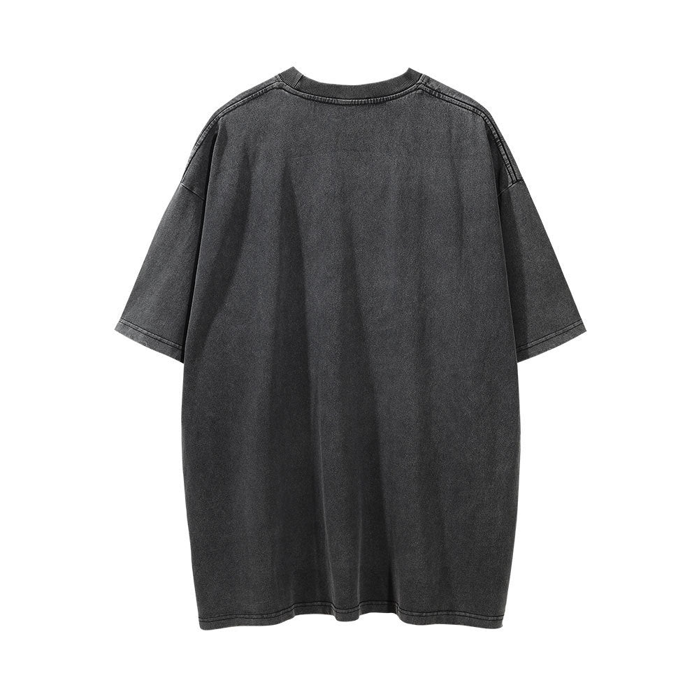 Butterfly Print Washed Distressed T-shirt For Men