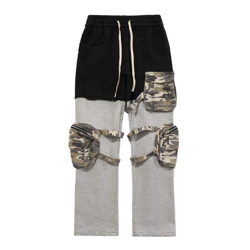 American High Street Stitching Camouflage Three-dimensional Multi-pocket Pant