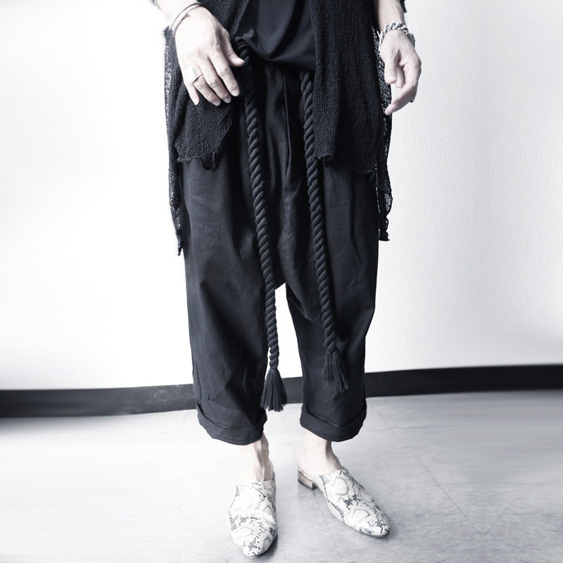 Male Personality Non-mainstream Loose Linen Pant