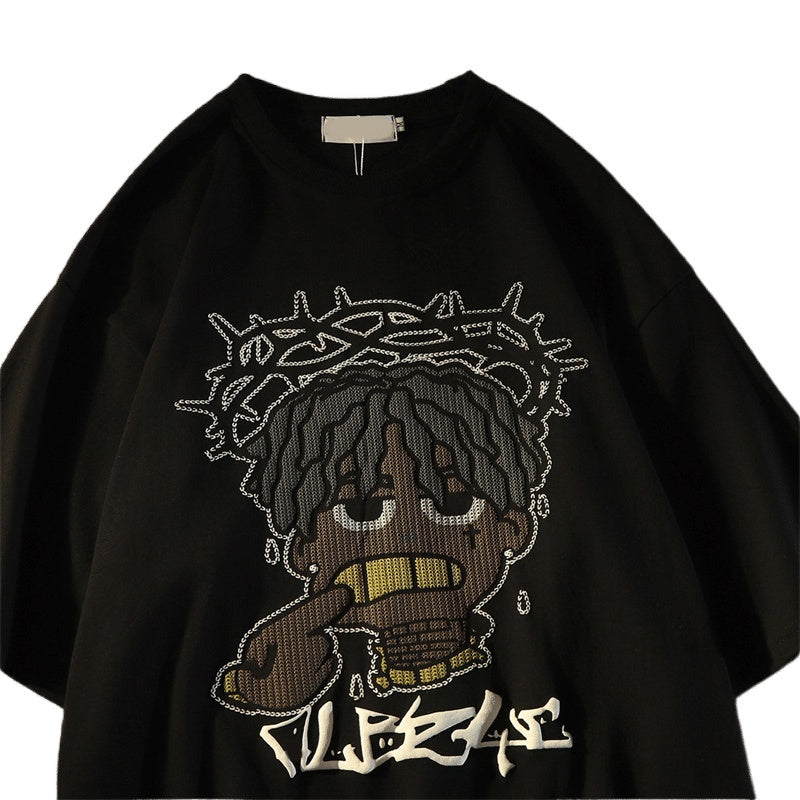 Cartoon Cotton Short Sleeved T Shirt