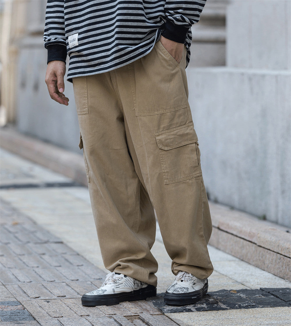Multi-pocket Cargo Pants Men's Loose Street