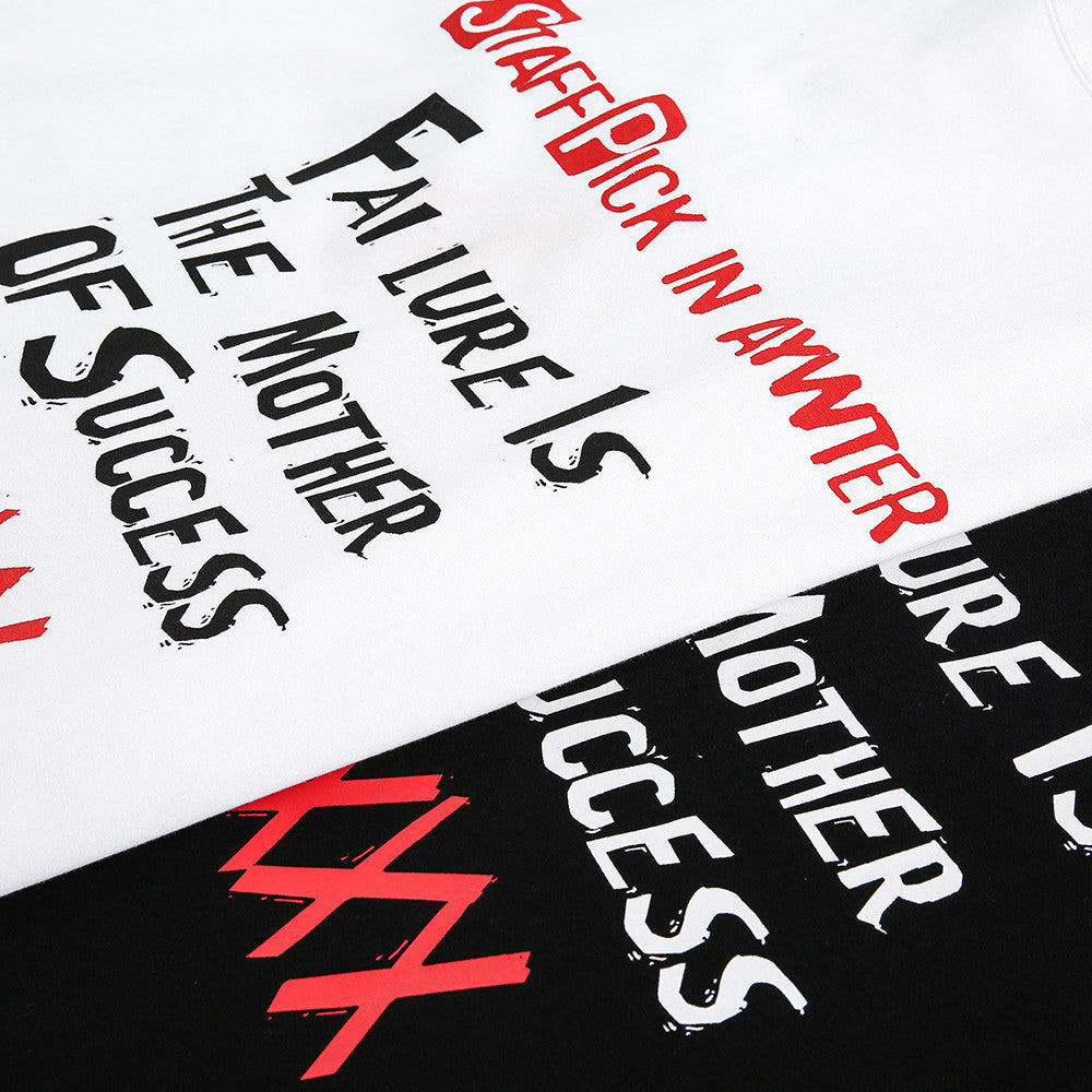 Letter Print Loose Casual T-shirt Men