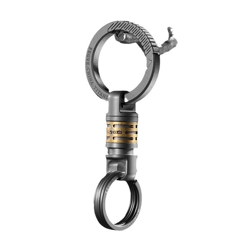 Titanium Inlaid Copper Titanium Alloy Quick Release Buckle Keychain