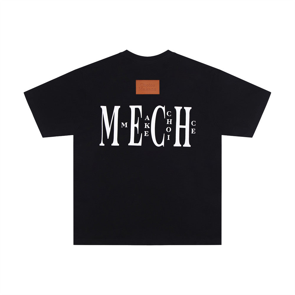 Letter Cotton Short-sleeved T-shirt For Men