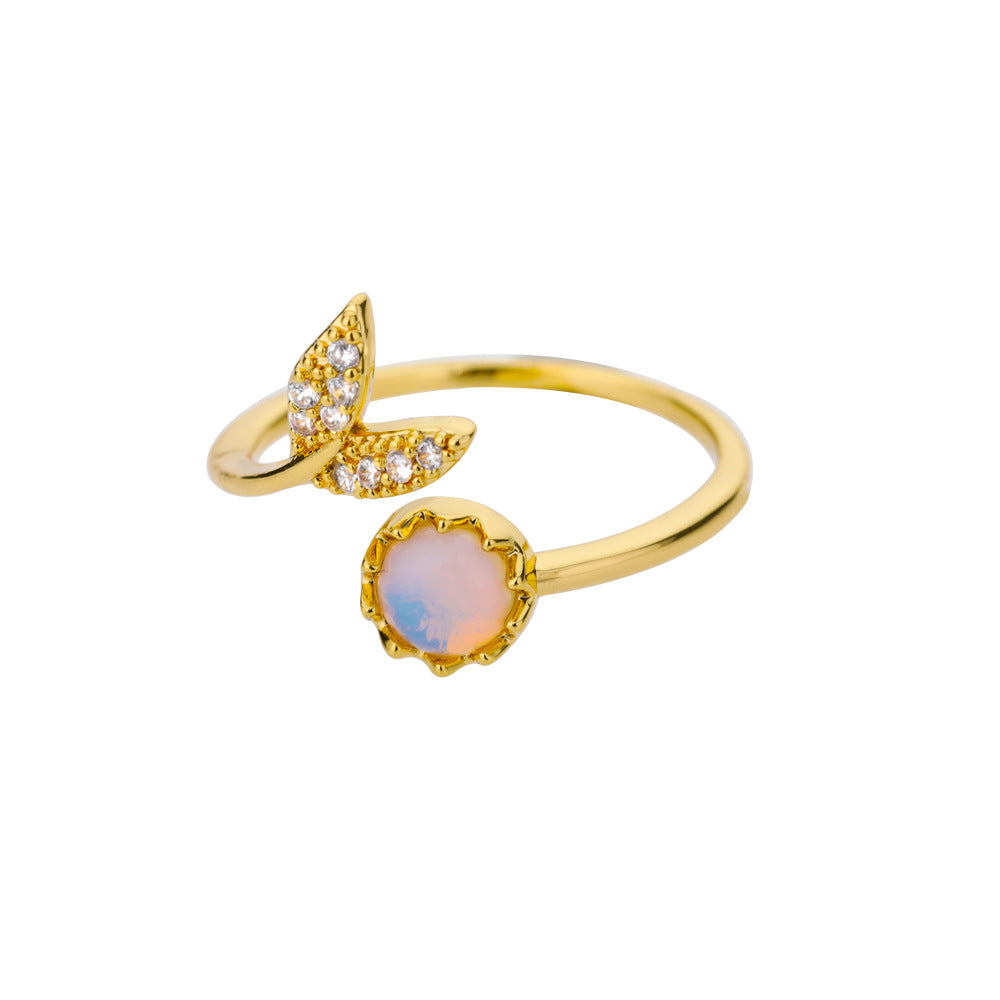 Flower Female Opening Adjustable Index Finger Ring