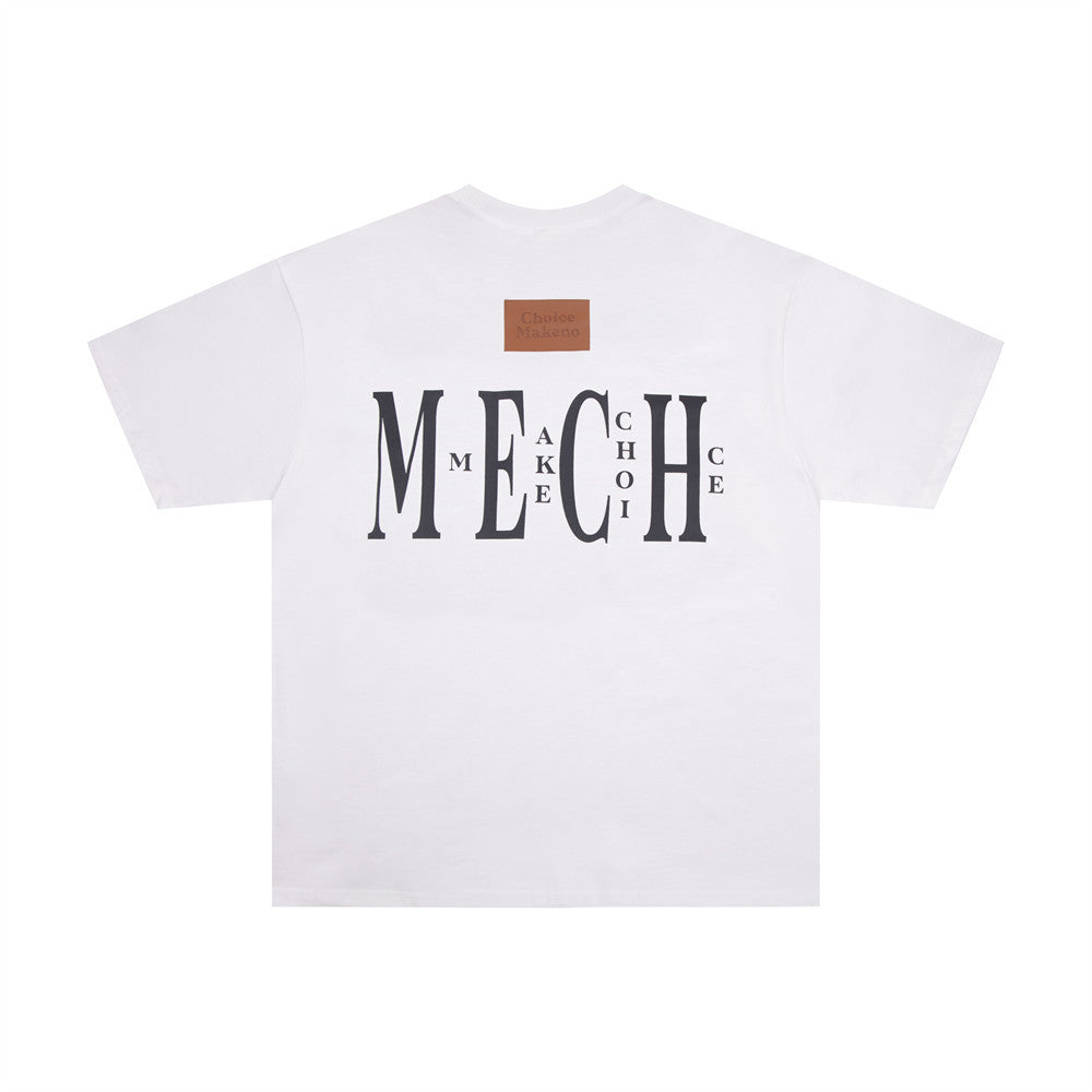 Letter Cotton Short-sleeved T-shirt For Men
