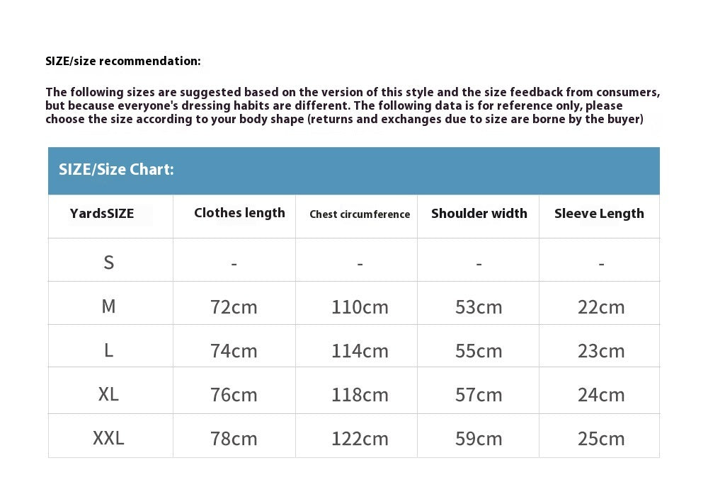 Color Letter Print Short-sleeve T-shirt Men
