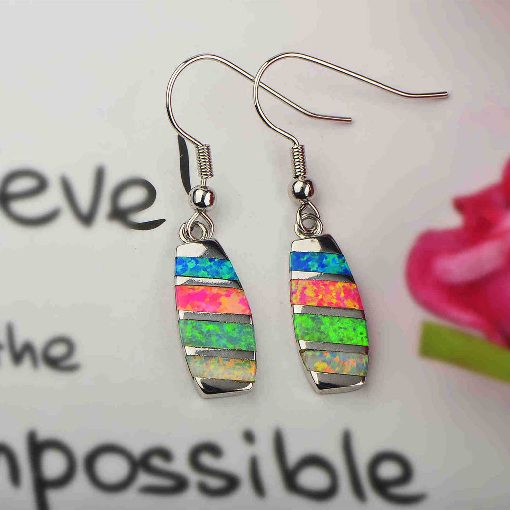 Simple Casual Color Women's Rectangular Earrings